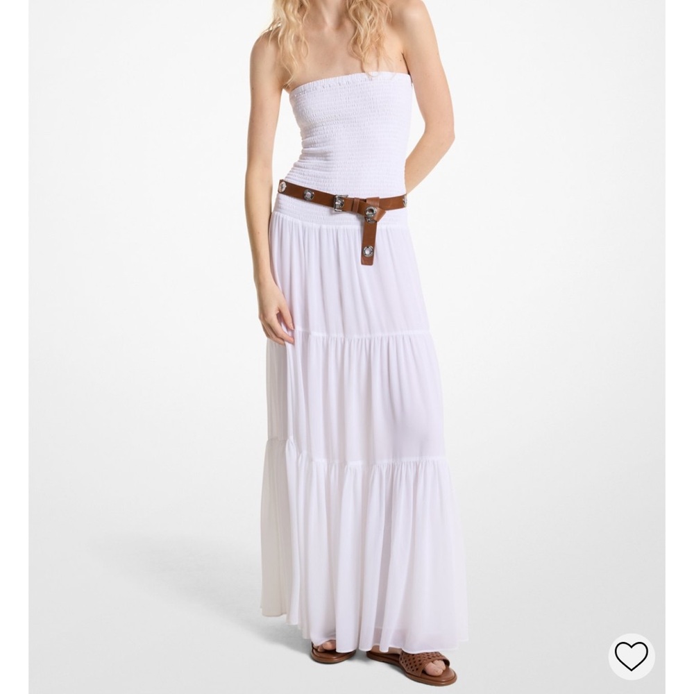 MK smocked strapless maxi dress NWT